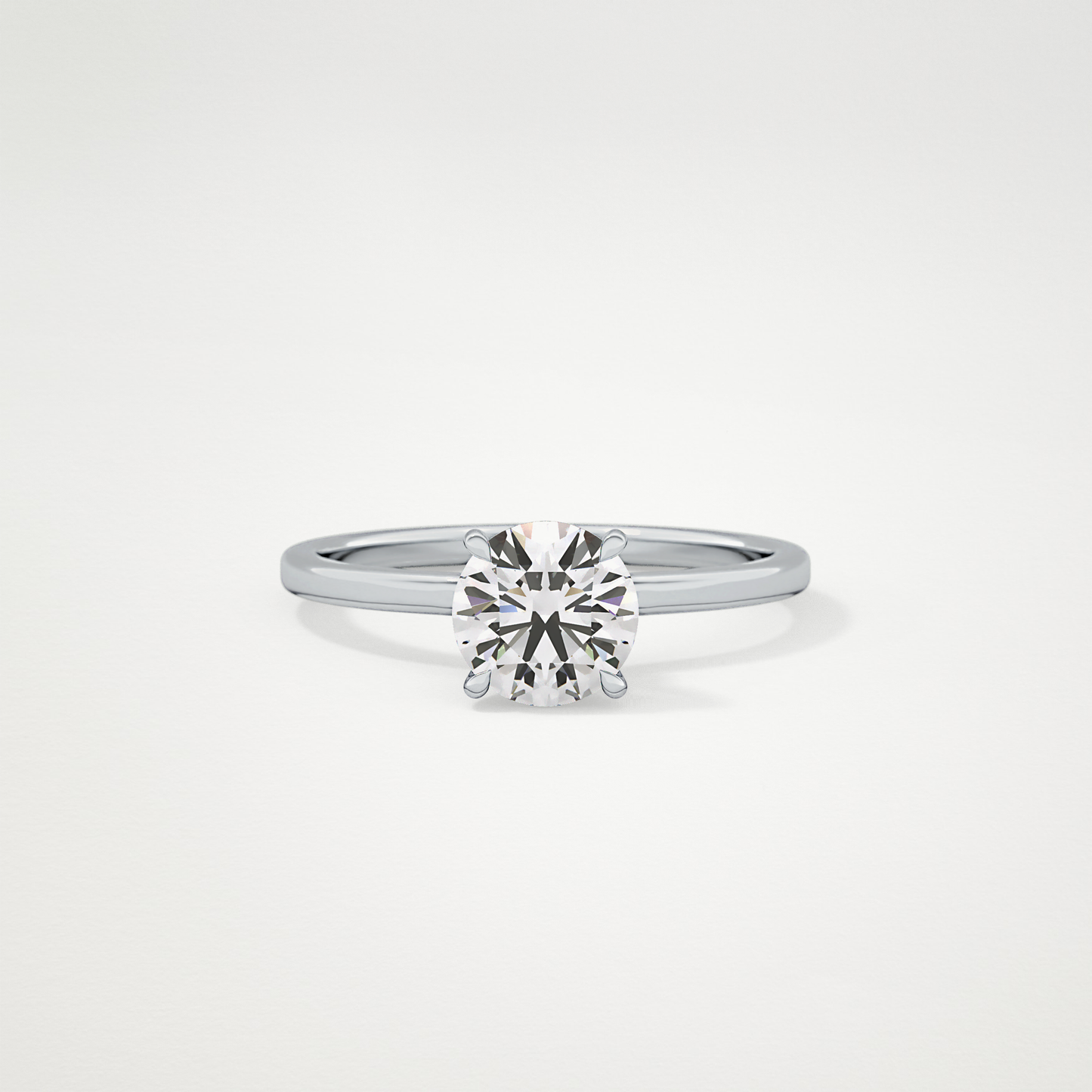 Round Hidden Halo Lab Grown Diamond Engagement Ring