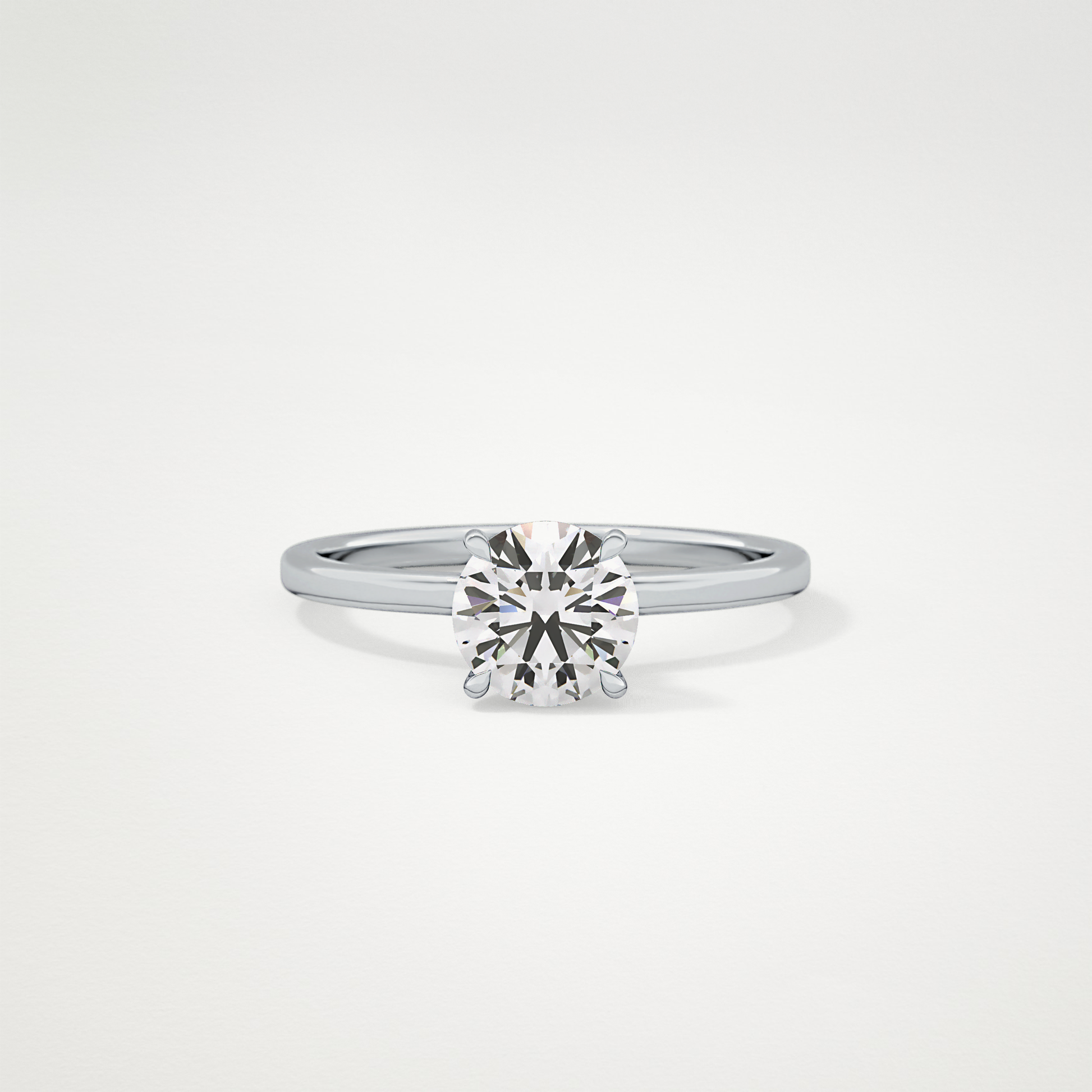 Round Hidden Halo Lab Grown Diamond Engagement Ring