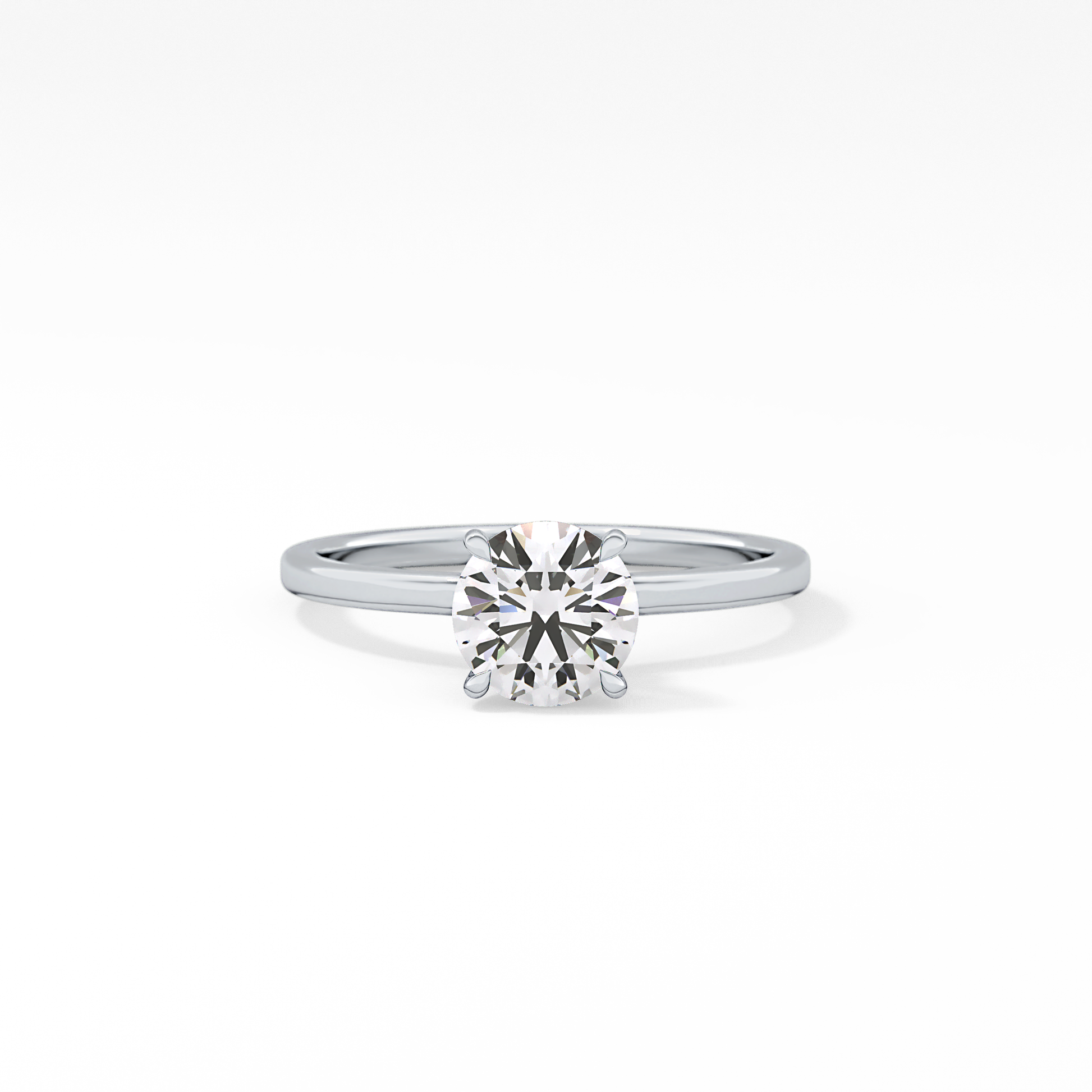 Round Hidden Halo Lab Grown Diamond Engagement Ring