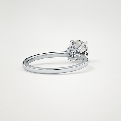 Round Hidden Halo Lab Grown Diamond Engagement Ring