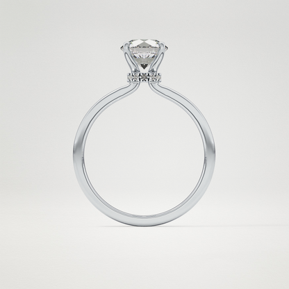 Round Hidden Halo Lab Grown Diamond Engagement Ring