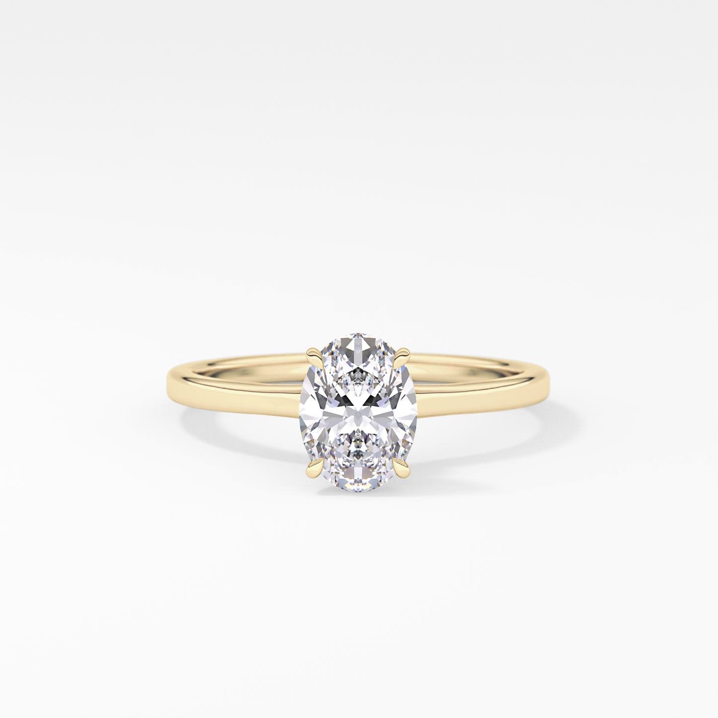 Oval Hidden Halo Lab Grown Diamond Engagement Ring