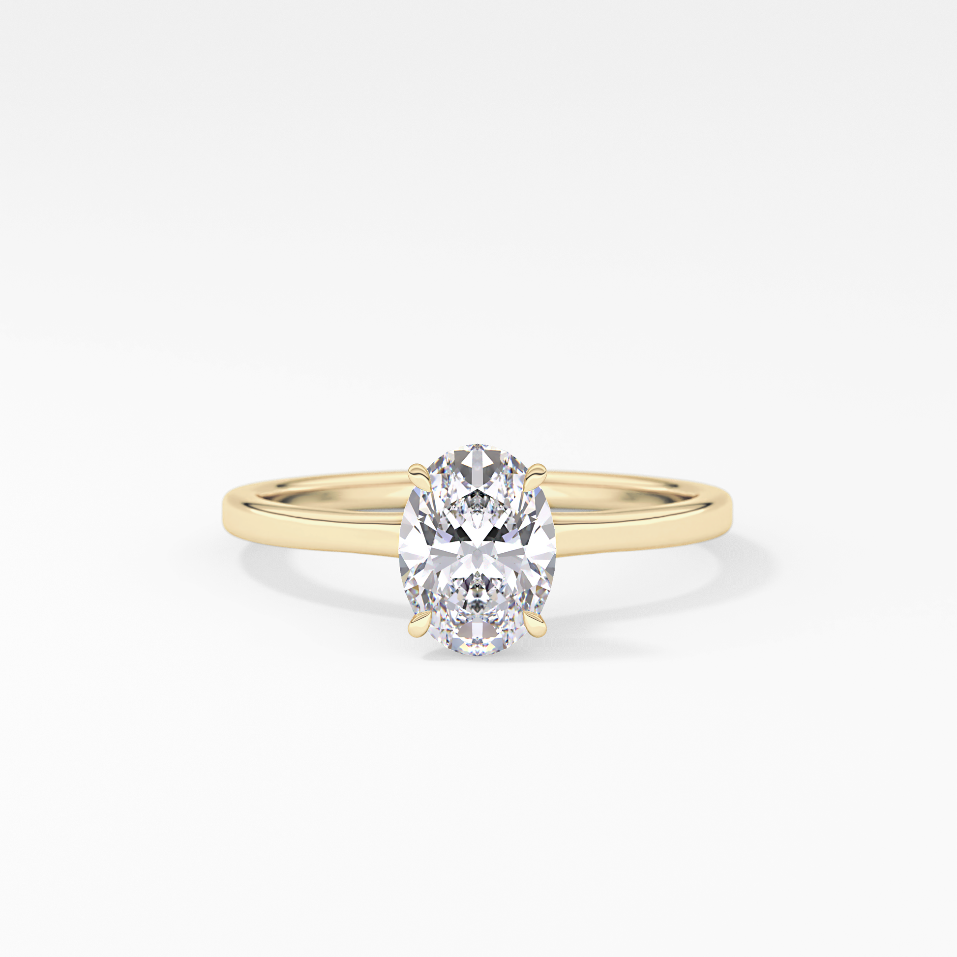Oval Hidden Halo Lab Grown Diamond Engagement Ring