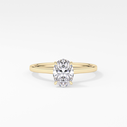 Oval Hidden Halo Lab Grown Diamond Engagement Ring