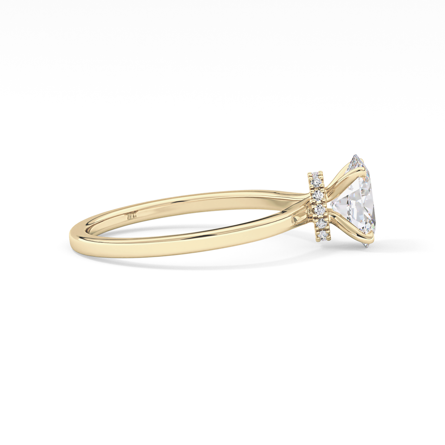 Oval Hidden Halo Lab Grown Diamond Engagement Ring