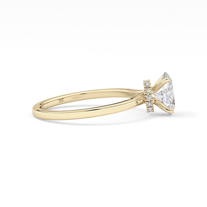 Oval Hidden Halo Lab Grown Diamond Engagement Ring