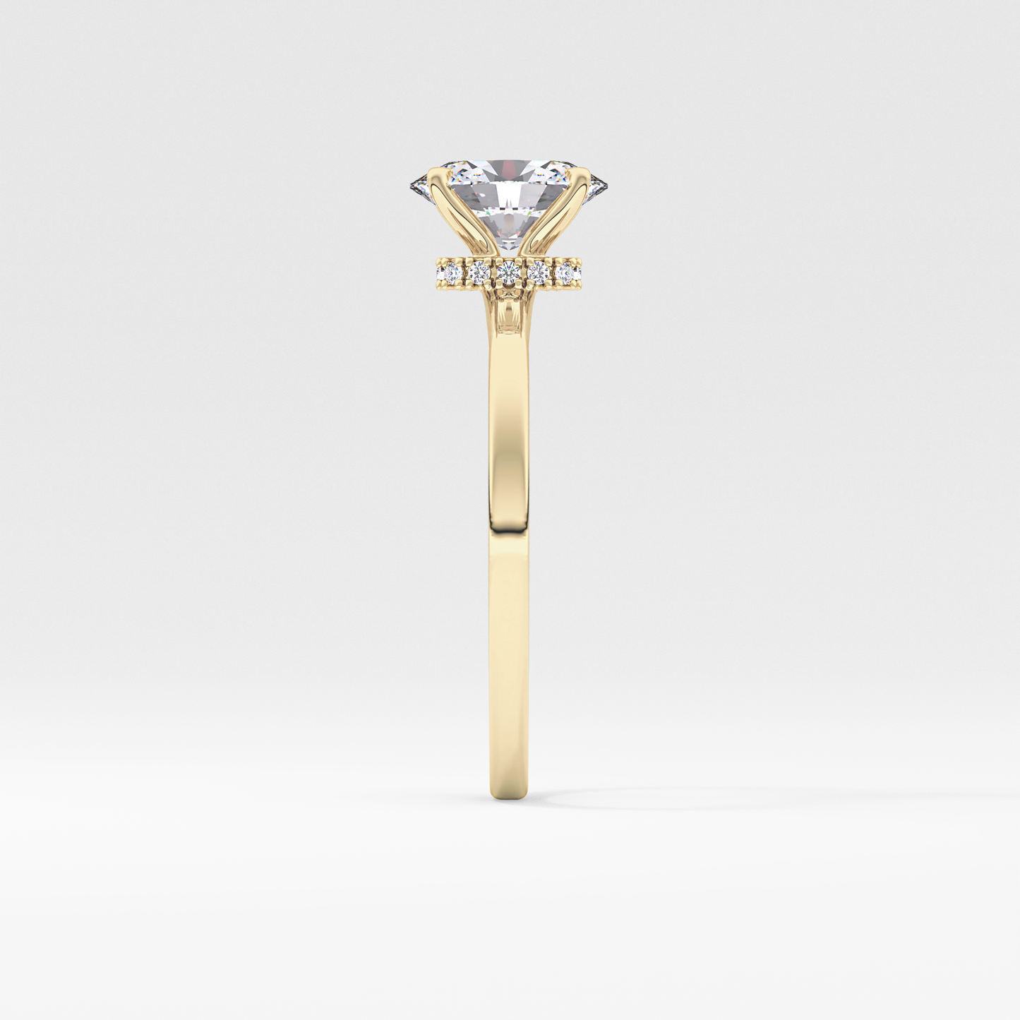 Oval Hidden Halo Lab Grown Diamond Engagement Ring