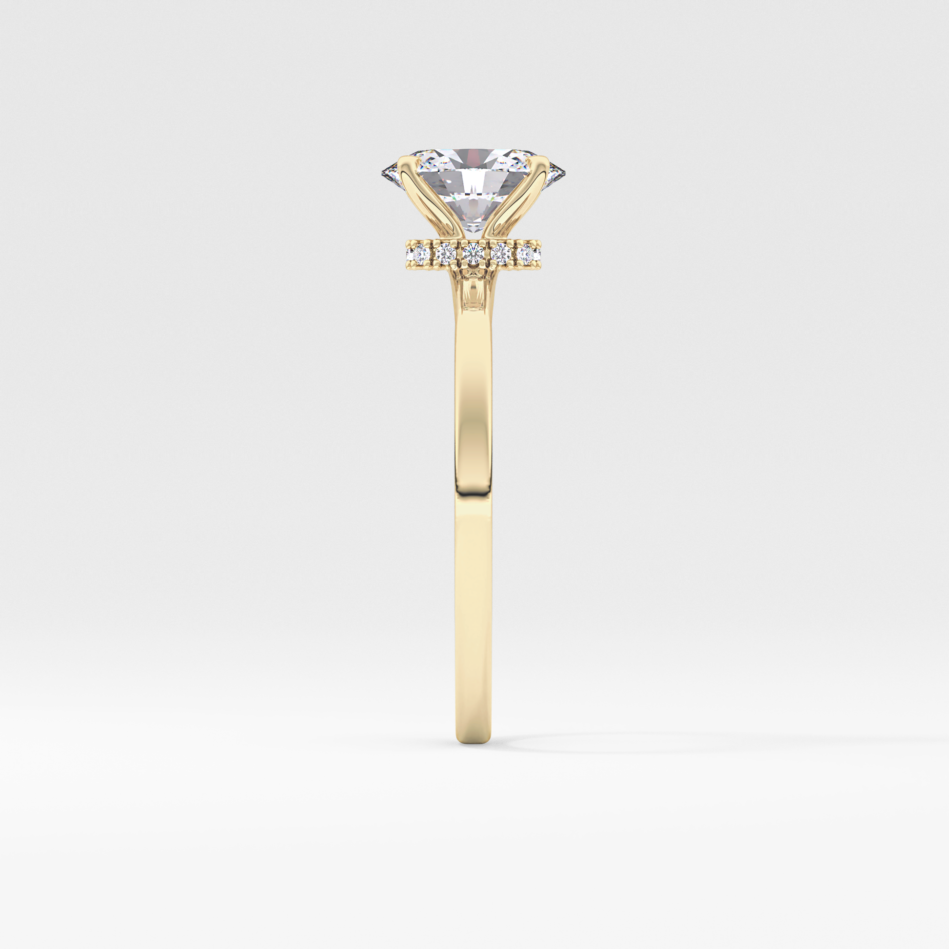 Oval Hidden Halo Lab Grown Diamond Engagement Ring
