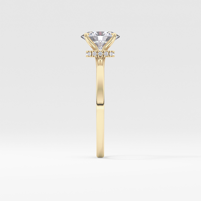 Oval Hidden Halo Lab Grown Diamond Engagement Ring