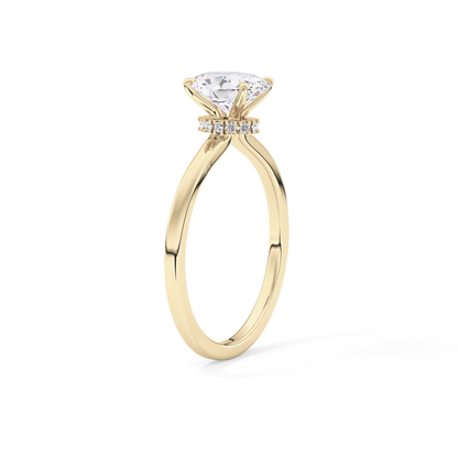 Oval Hidden Halo Lab Grown Diamond Engagement Ring