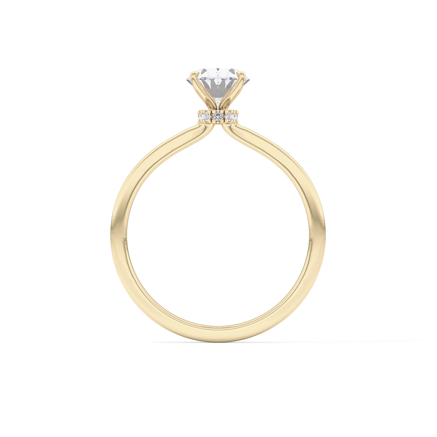 Oval Hidden Halo Lab Grown Diamond Engagement Ring