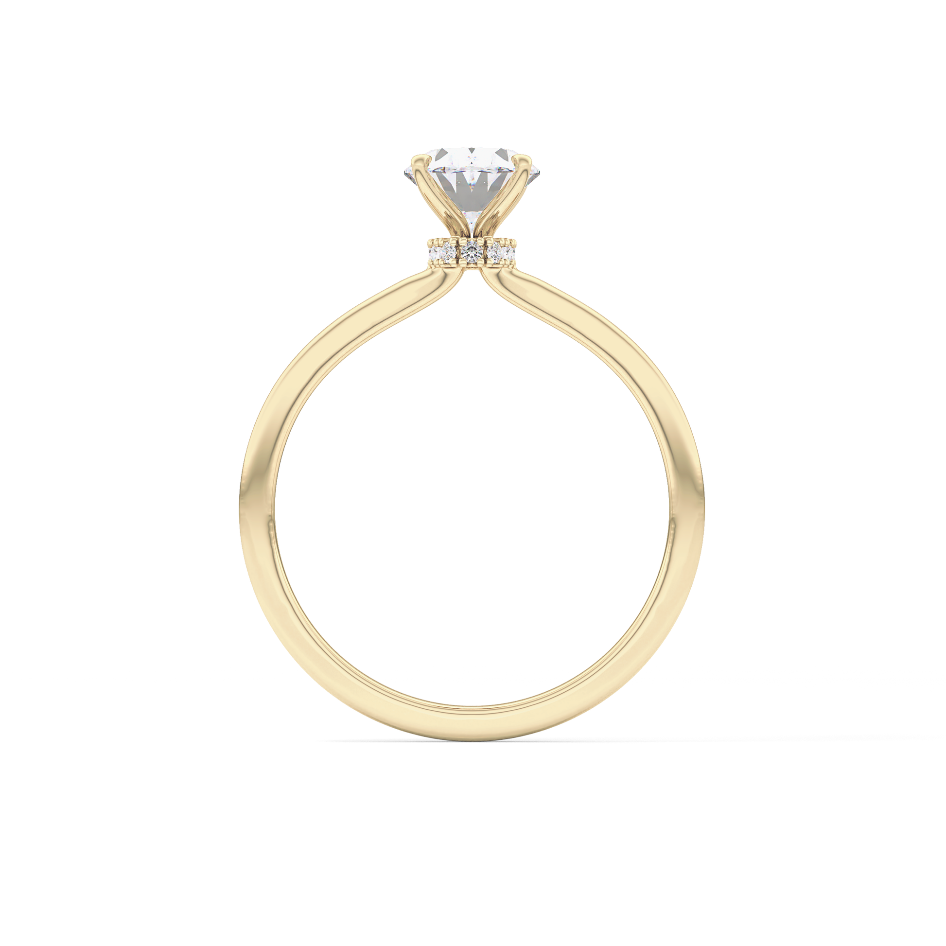 Oval Hidden Halo Lab Grown Diamond Engagement Ring