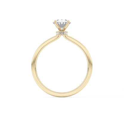 Oval Hidden Halo Lab Grown Diamond Engagement Ring