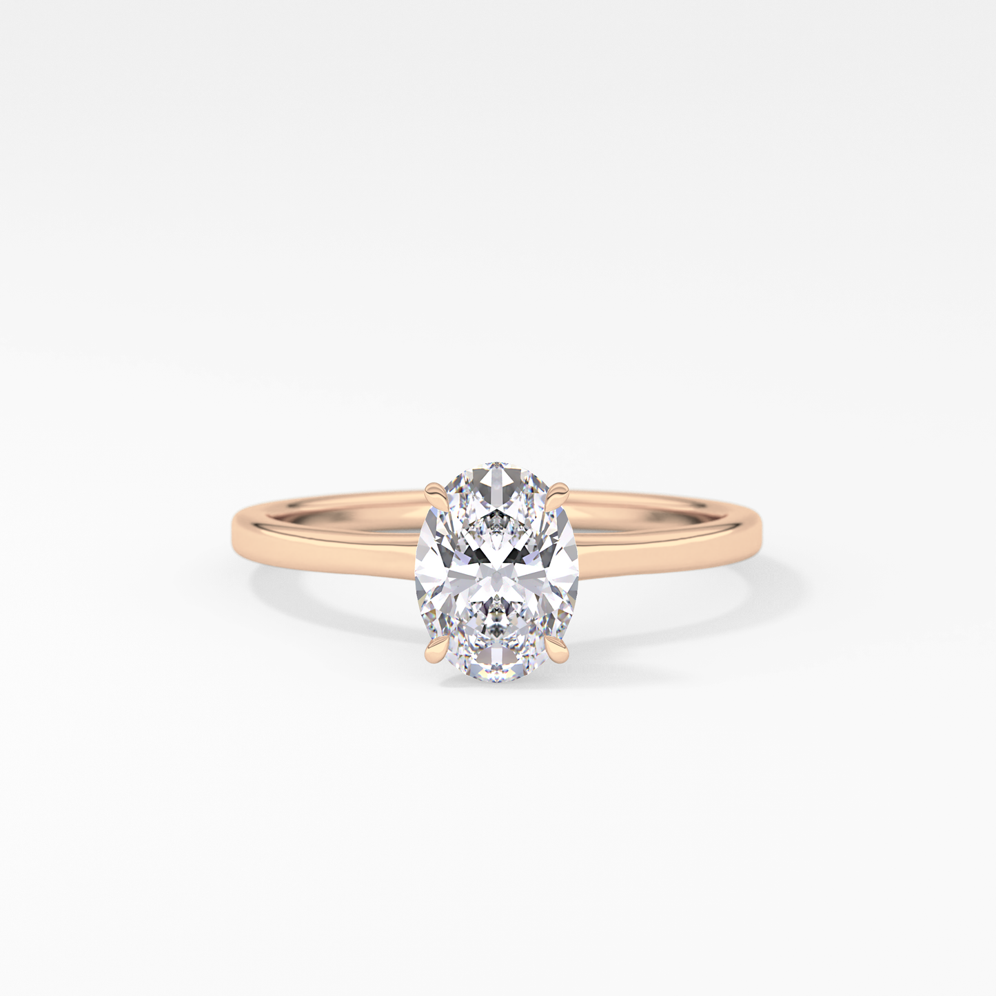 Oval Hidden Halo Lab Grown Diamond Engagement Ring
