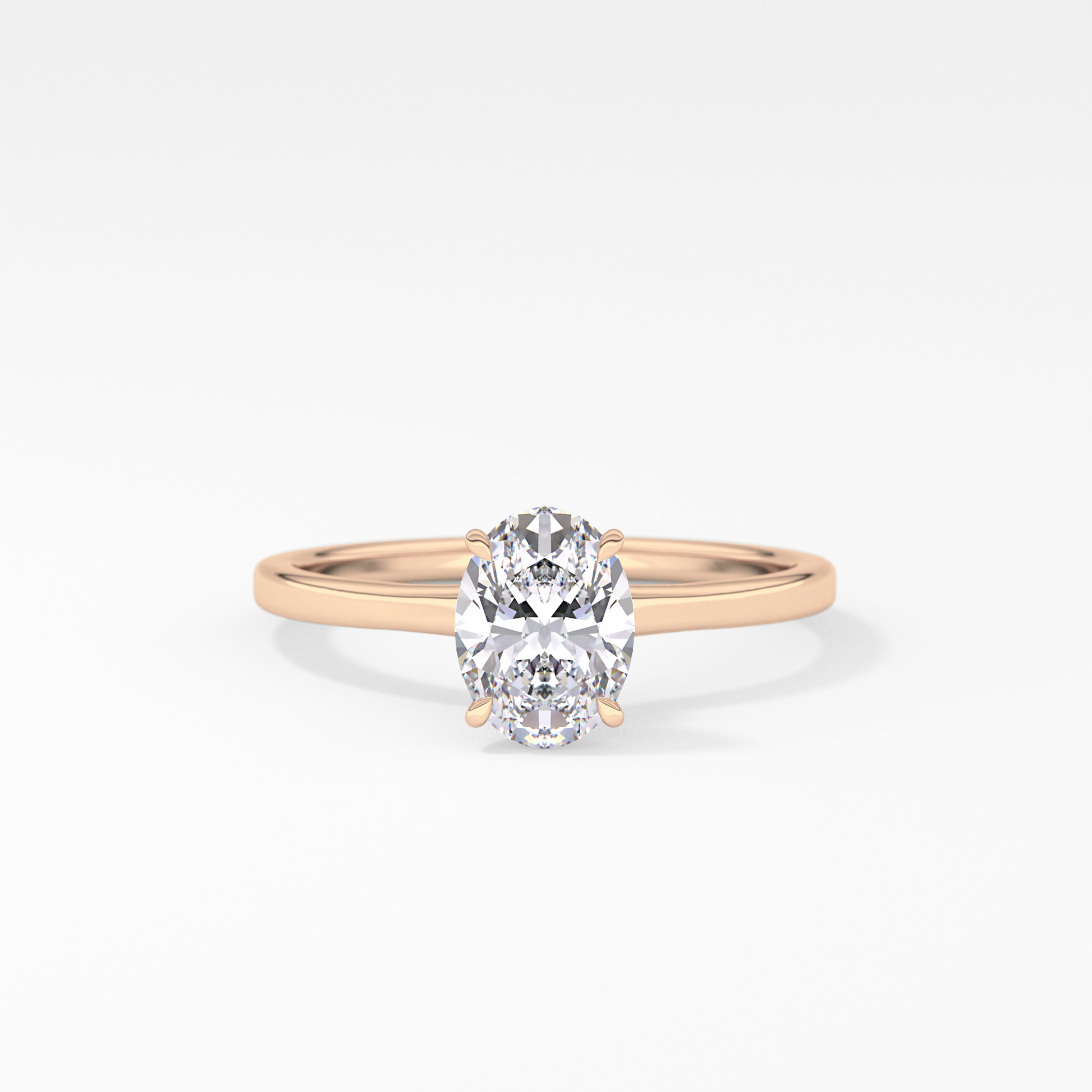 Oval Hidden Halo Lab Grown Diamond Engagement Ring