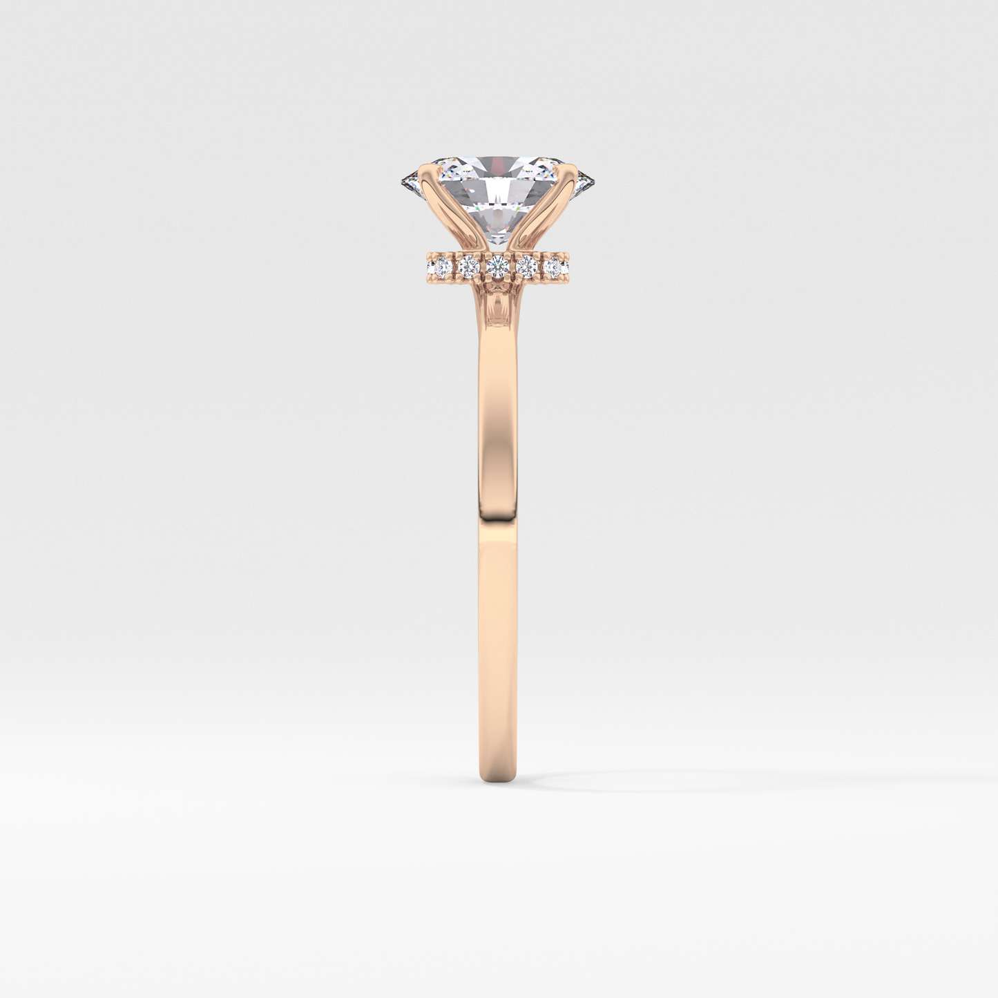 Oval Hidden Halo Lab Grown Diamond Engagement Ring