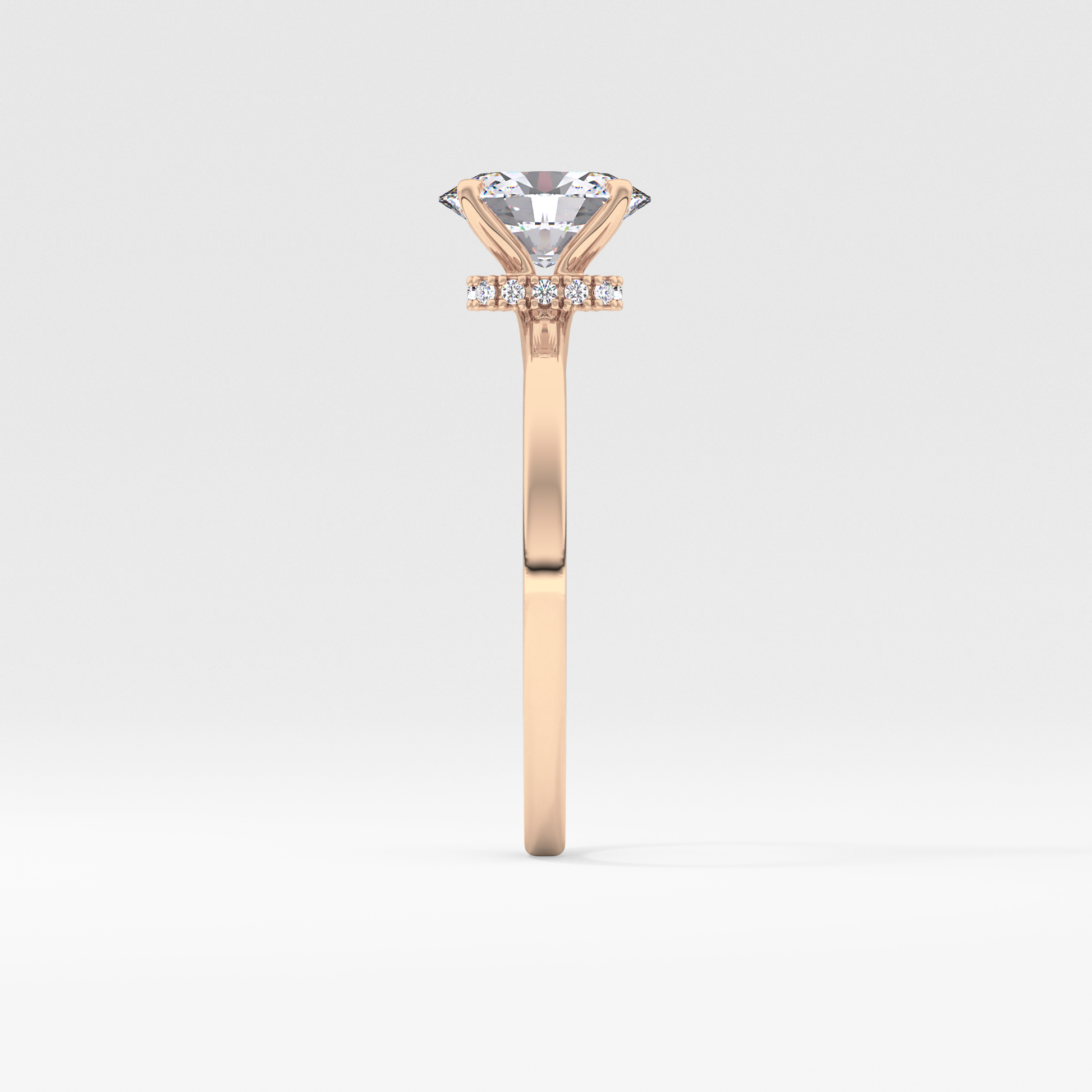 Oval Hidden Halo Lab Grown Diamond Engagement Ring