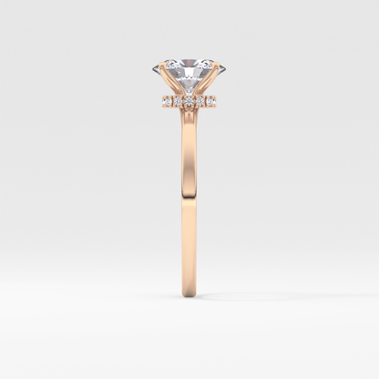 Oval Hidden Halo Lab Grown Diamond Engagement Ring