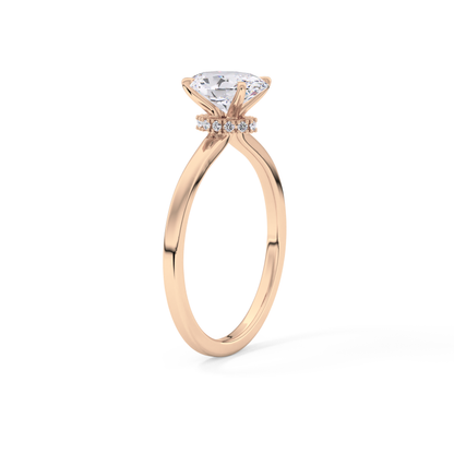 Oval Hidden Halo Lab Grown Diamond Engagement Ring