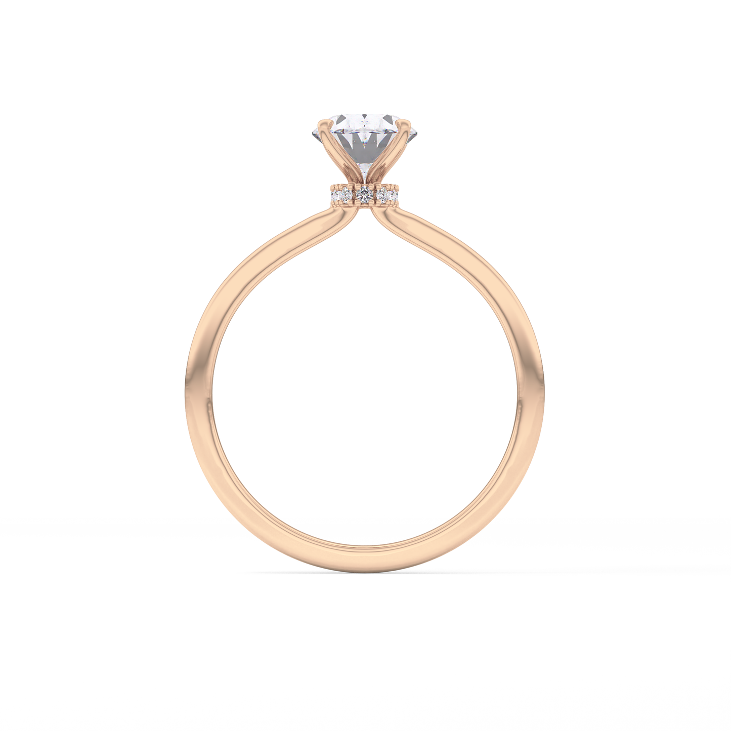 Oval Hidden Halo Lab Grown Diamond Engagement Ring