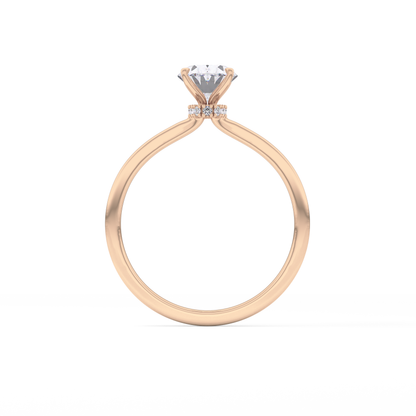 Oval Hidden Halo Lab Grown Diamond Engagement Ring