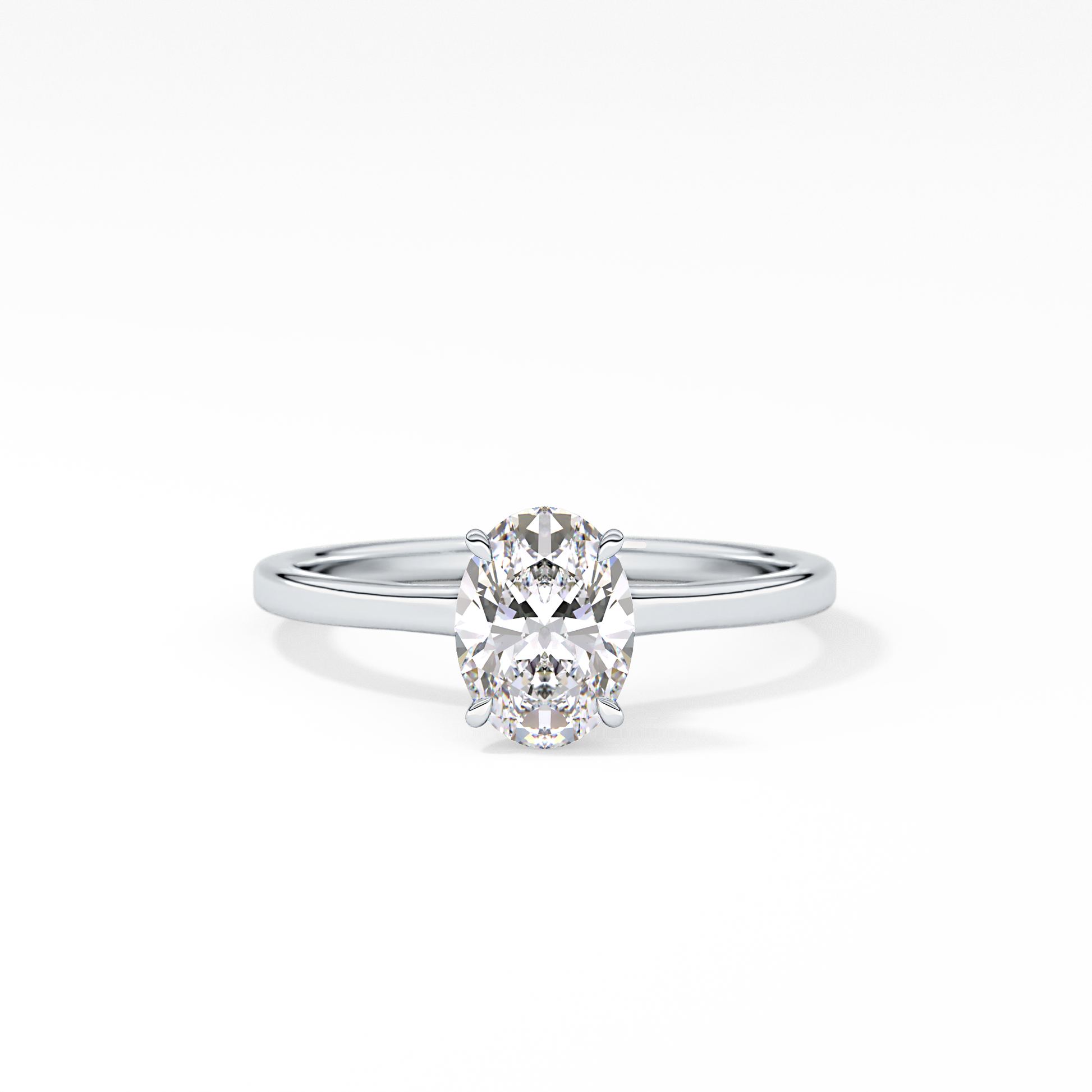 Oval Hidden Halo Lab Grown Diamond Engagement Ring