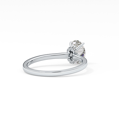 Oval Hidden Halo Lab Grown Diamond Engagement Ring