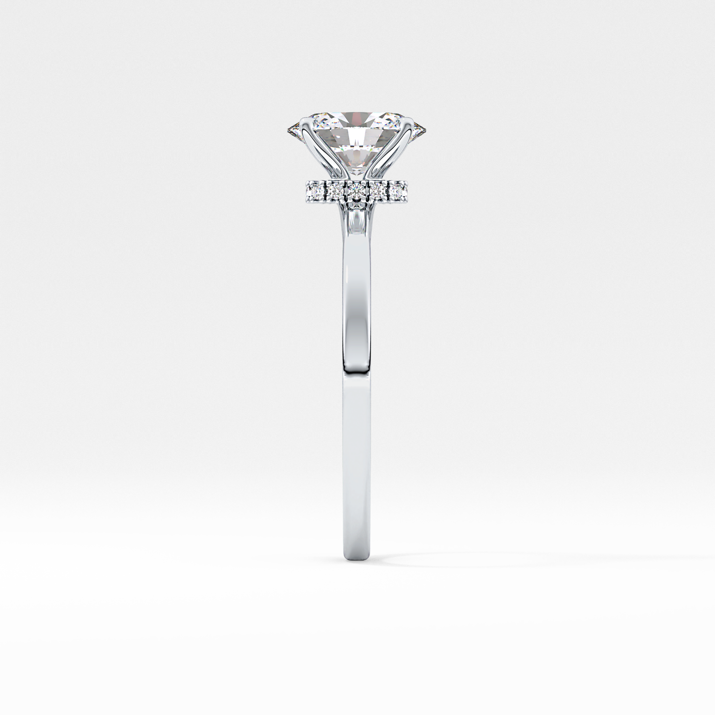 Oval Hidden Halo Lab Grown Diamond Engagement Ring