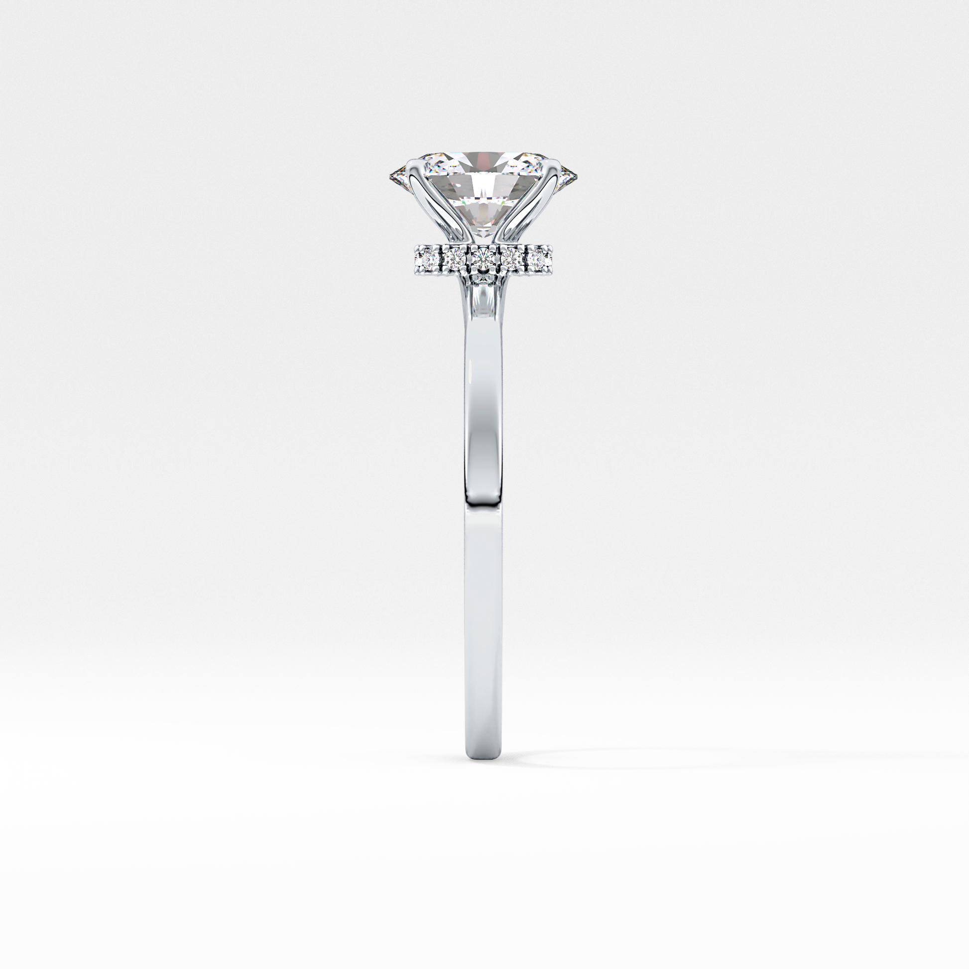 Oval Hidden Halo Lab Grown Diamond Engagement Ring