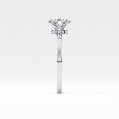 Oval Hidden Halo Lab Grown Diamond Engagement Ring