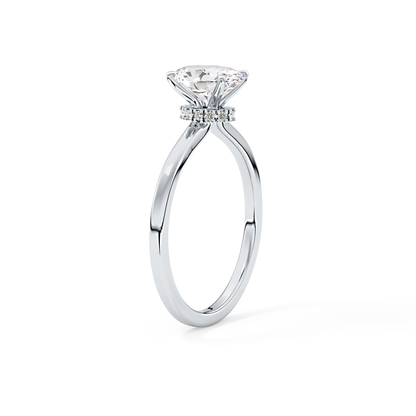Oval Hidden Halo Lab Grown Diamond Engagement Ring