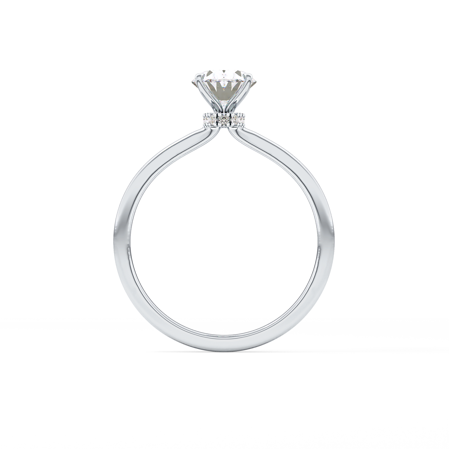 Oval Hidden Halo Lab Grown Diamond Engagement Ring