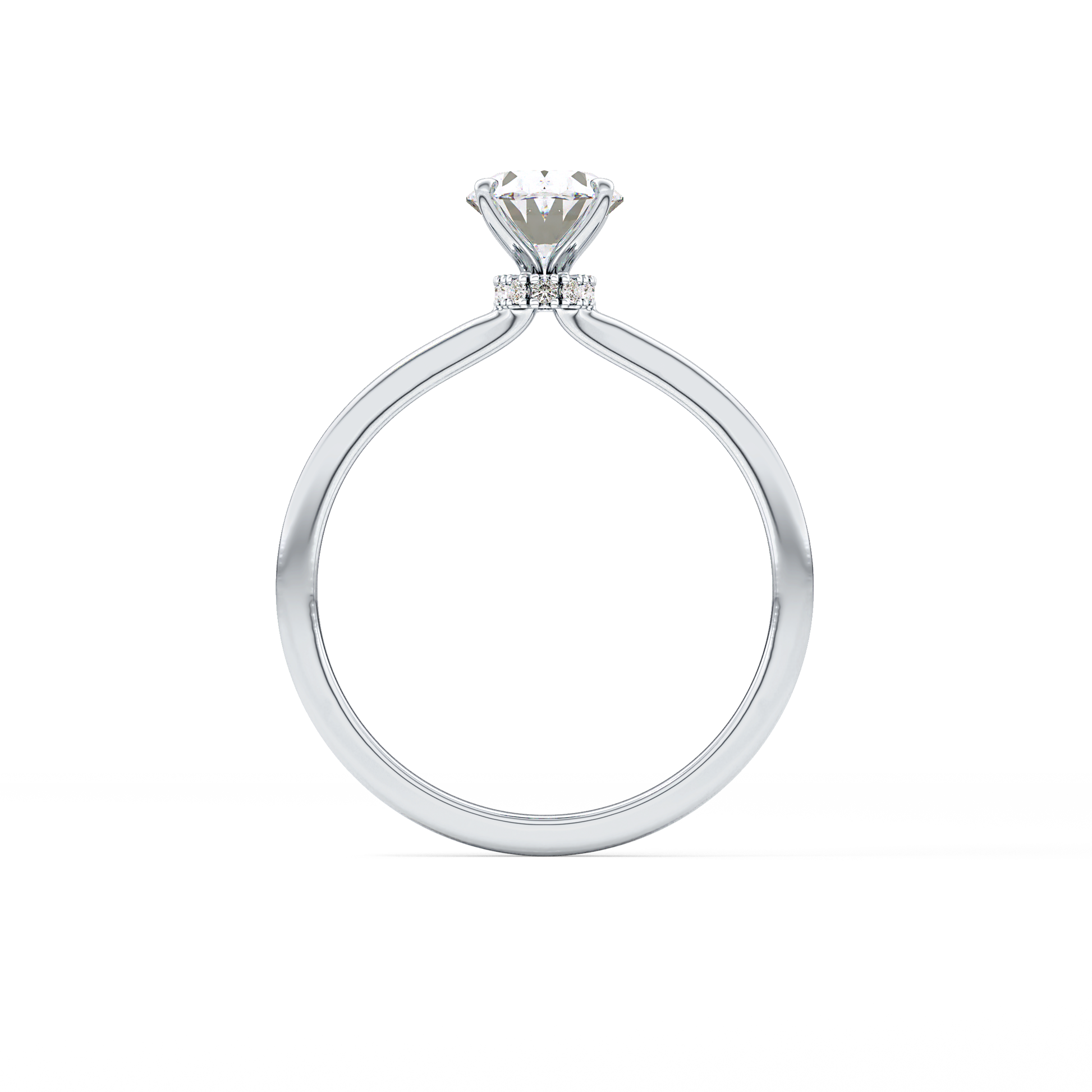 Oval Hidden Halo Lab Grown Diamond Engagement Ring