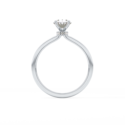 Oval Hidden Halo Lab Grown Diamond Engagement Ring
