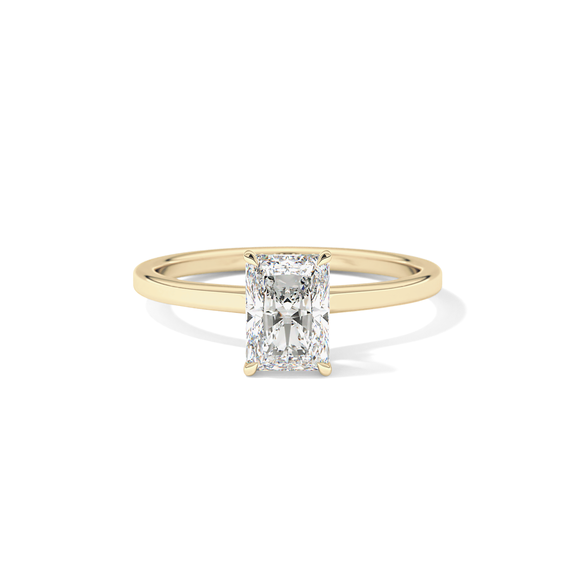 Radiant Hidden Halo Lab Grown Diamond Engagement Ring