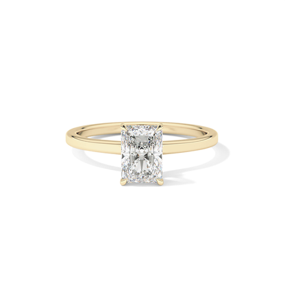 Radiant Hidden Halo Lab Grown Diamond Engagement Ring