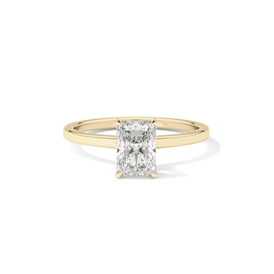 Radiant Hidden Halo Lab Grown Diamond Engagement Ring