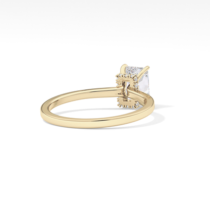 Radiant Hidden Halo Lab Grown Diamond Engagement Ring