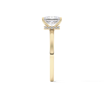 Radiant Hidden Halo Lab Grown Diamond Engagement Ring