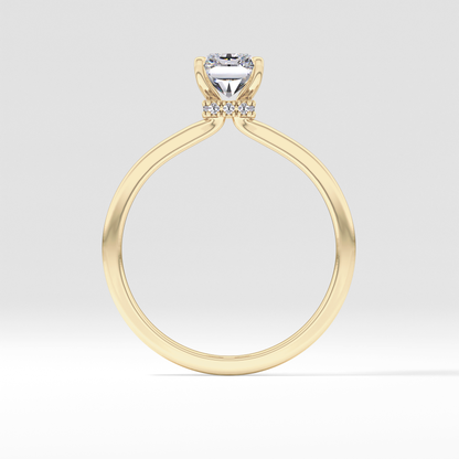 Radiant Hidden Halo Lab Grown Diamond Engagement Ring