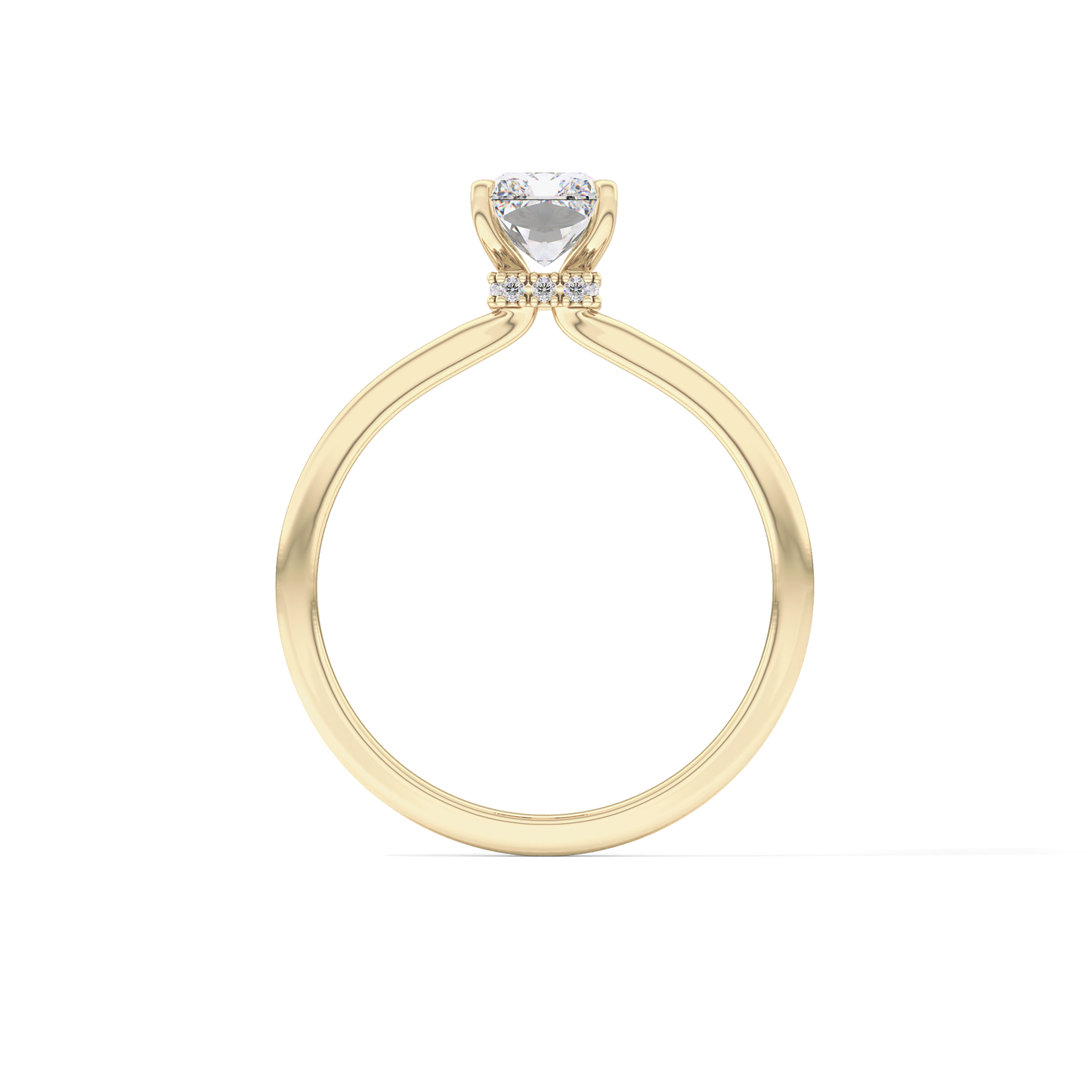 Radiant Hidden Halo Lab Grown Diamond Engagement Ring