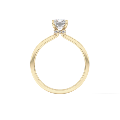 Radiant Hidden Halo Lab Grown Diamond Engagement Ring