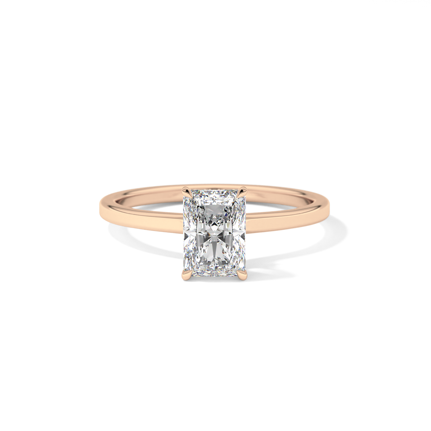 Radiant Hidden Halo Lab Grown Diamond Engagement Ring