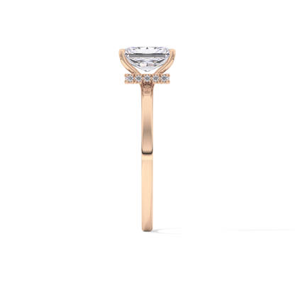 Radiant Hidden Halo Lab Grown Diamond Engagement Ring