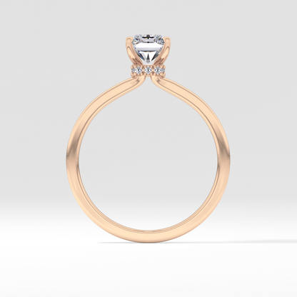 Radiant Hidden Halo Lab Grown Diamond Engagement Ring