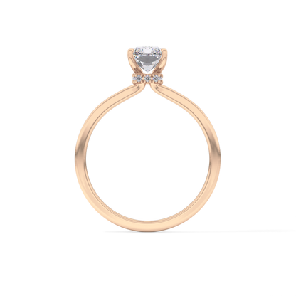 Radiant Hidden Halo Lab Grown Diamond Engagement Ring