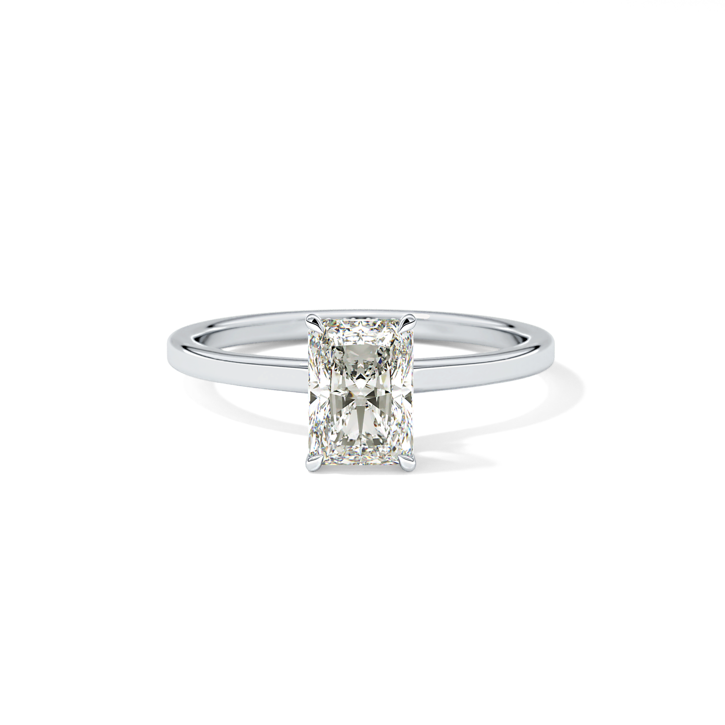 Radiant Hidden Halo Lab Grown Diamond Engagement Ring