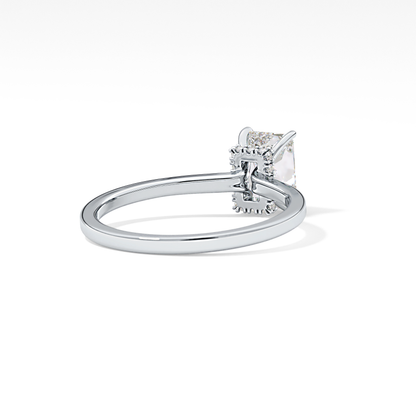 Radiant Hidden Halo Lab Grown Diamond Engagement Ring