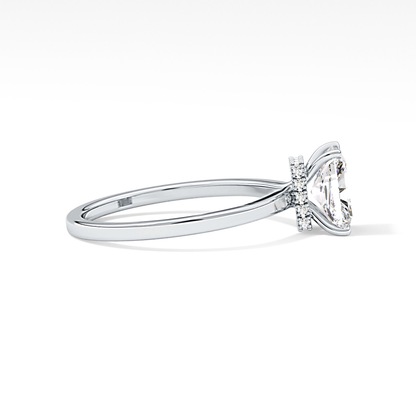 Radiant Hidden Halo Lab Grown Diamond Engagement Ring