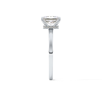 Radiant Hidden Halo Lab Grown Diamond Engagement Ring